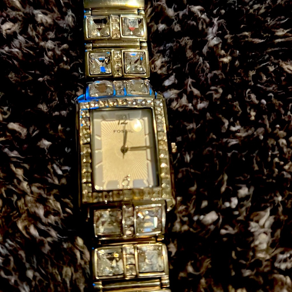 Fossil rhinestone watch
